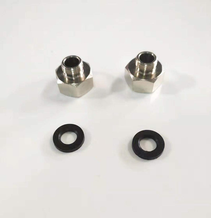 Sprinkle Contemporary Pipe Fitting Adapter Male G 9/16 Thread To Female G 1/2 Thread 2 pieces (1 pair),Solid Brass Chrome Finish - Image 4